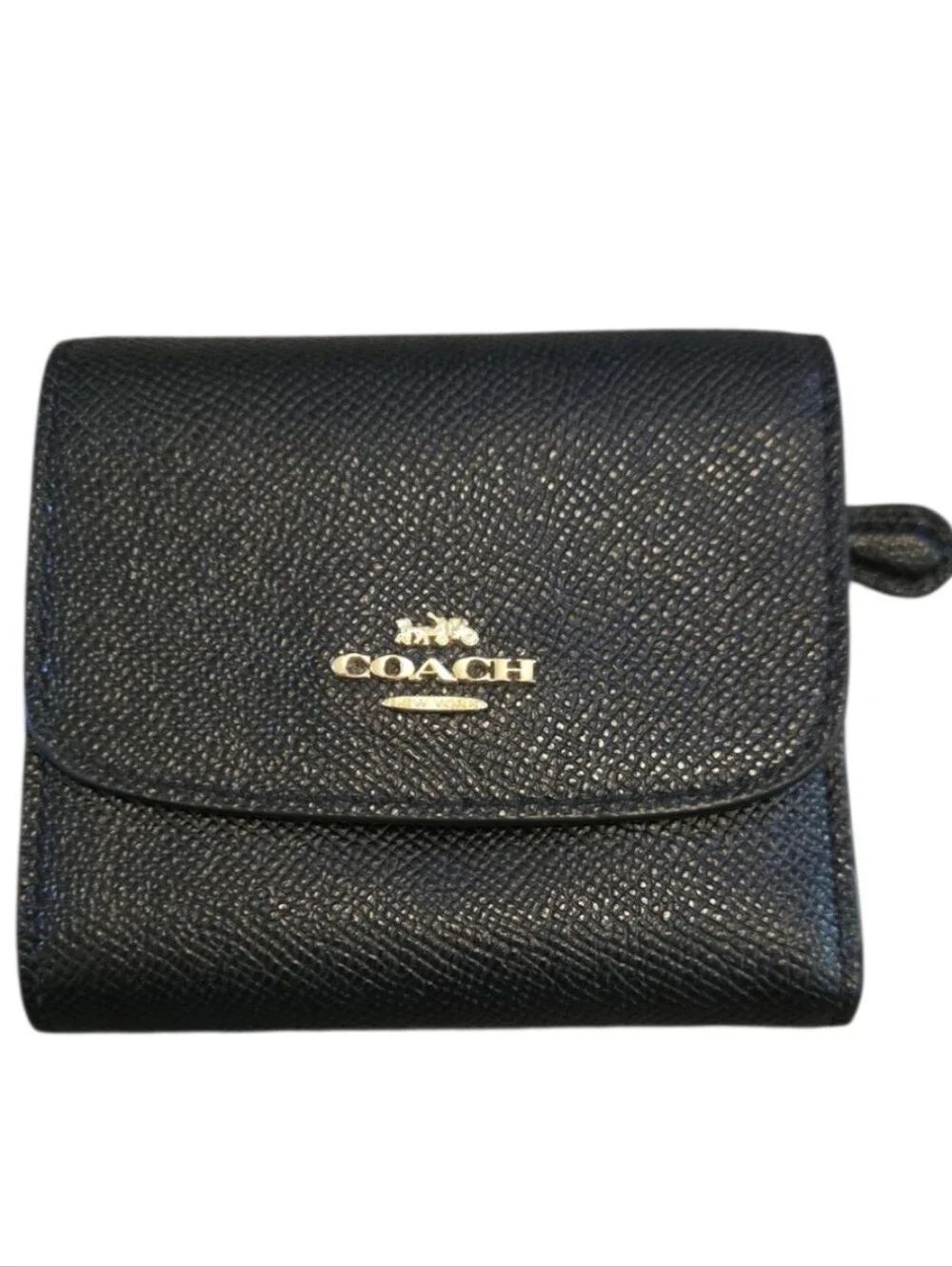 EC Coach Crossgrain Leather Small Tri-fold Wallet